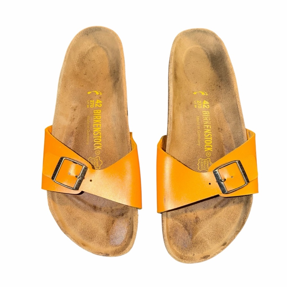 Birkenstock Women’s Orange Madrid Slide Sandals